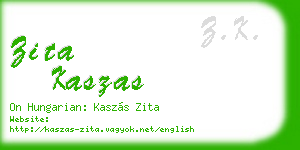 zita kaszas business card